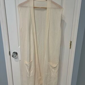 Chic Cream Open Front Vest